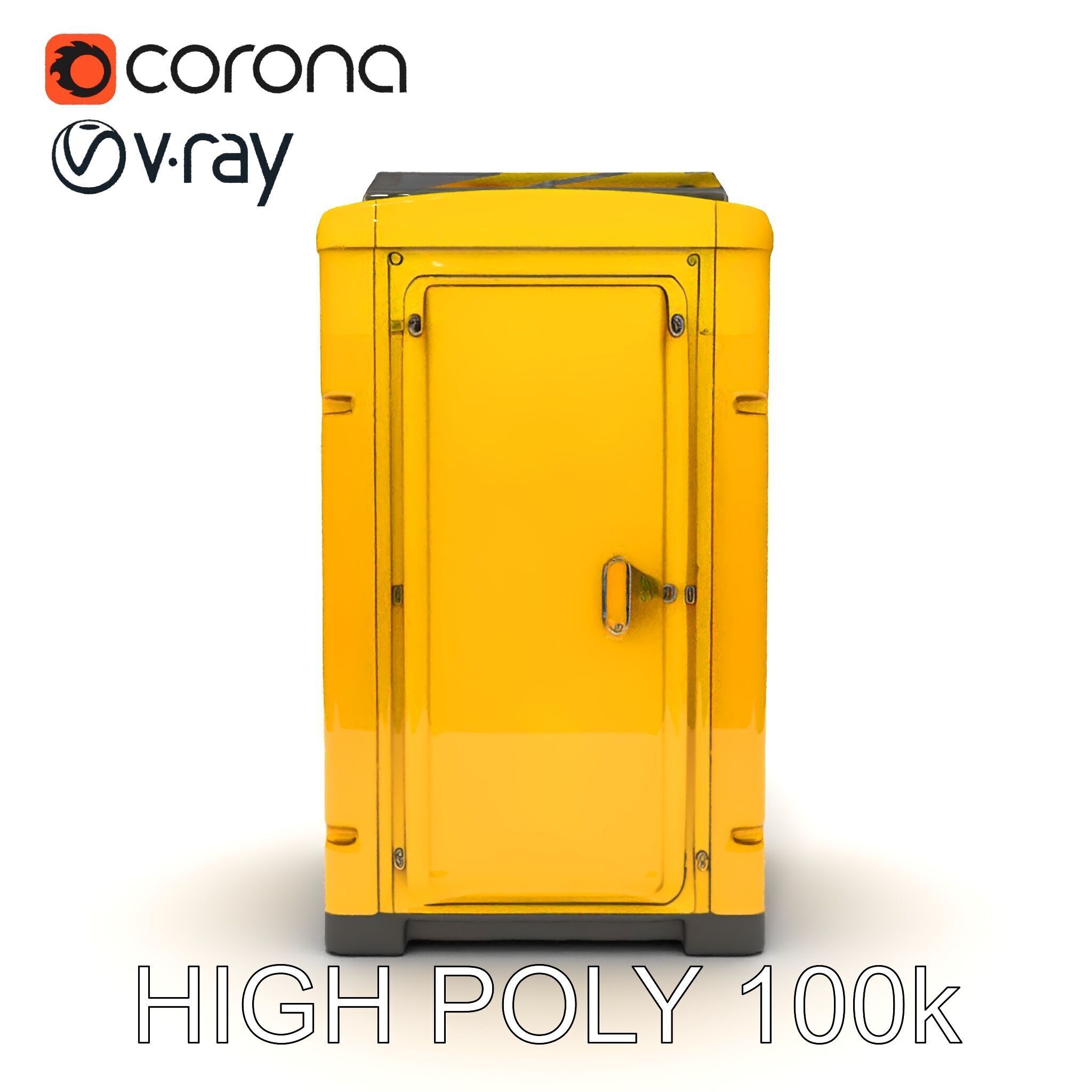 Portable Toilet D Model Pack  Realistic Detail Levels Low-poly 3D model_32