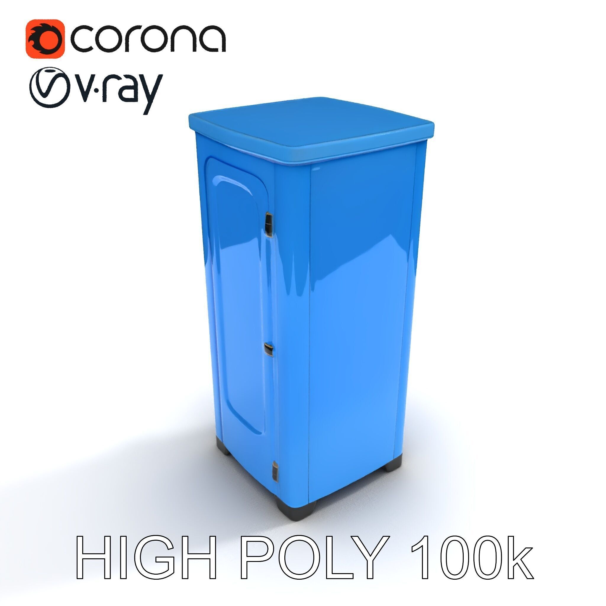 Portable Restroom D Model Pack Low-poly 3D model_23