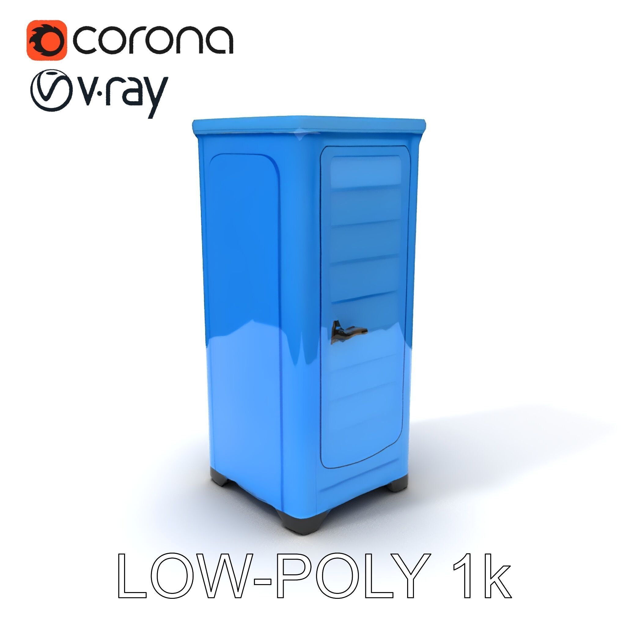 Portable Restroom D Model Pack Low-poly 3D model_28