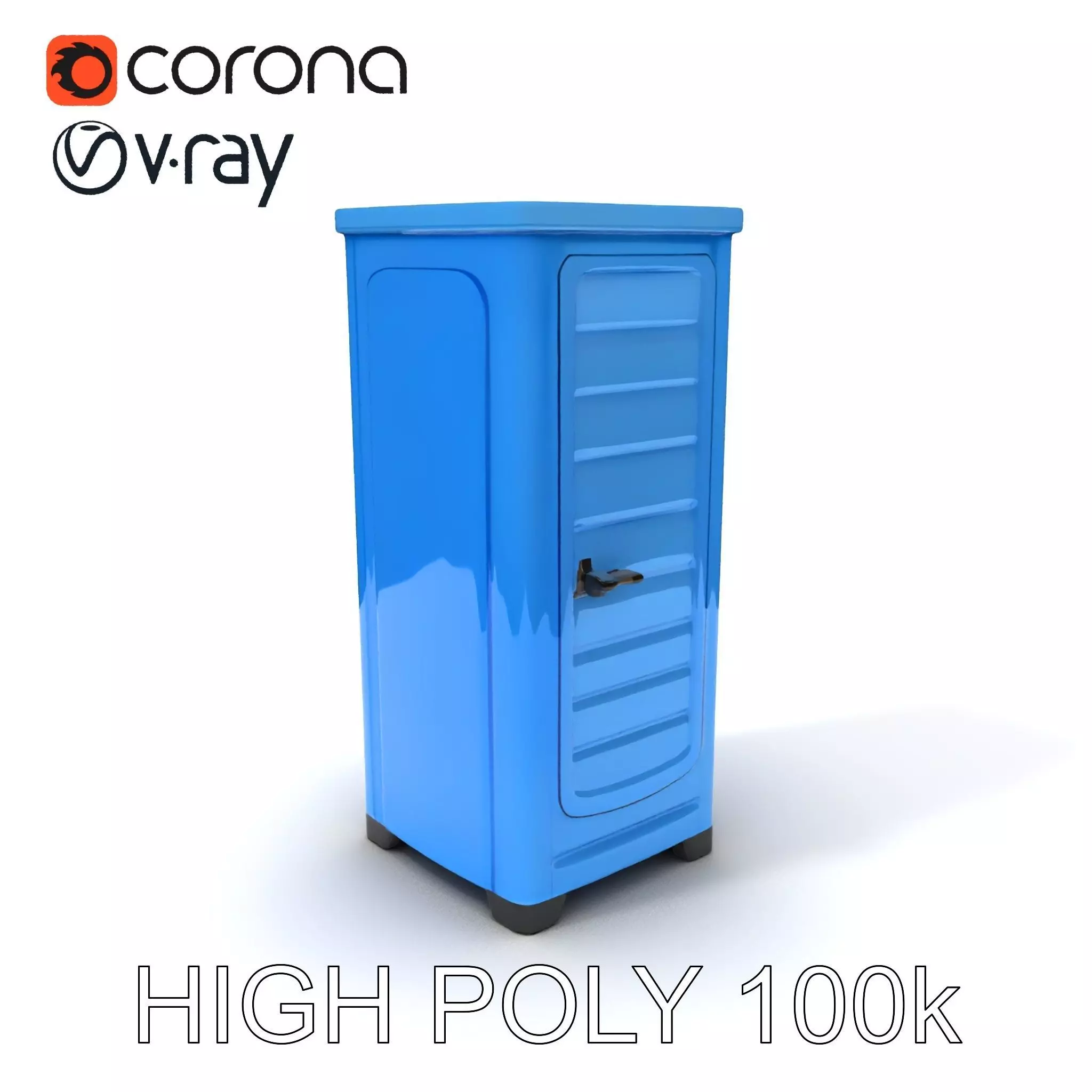 Portable Restroom D Model Pack Low-poly 3D model_0