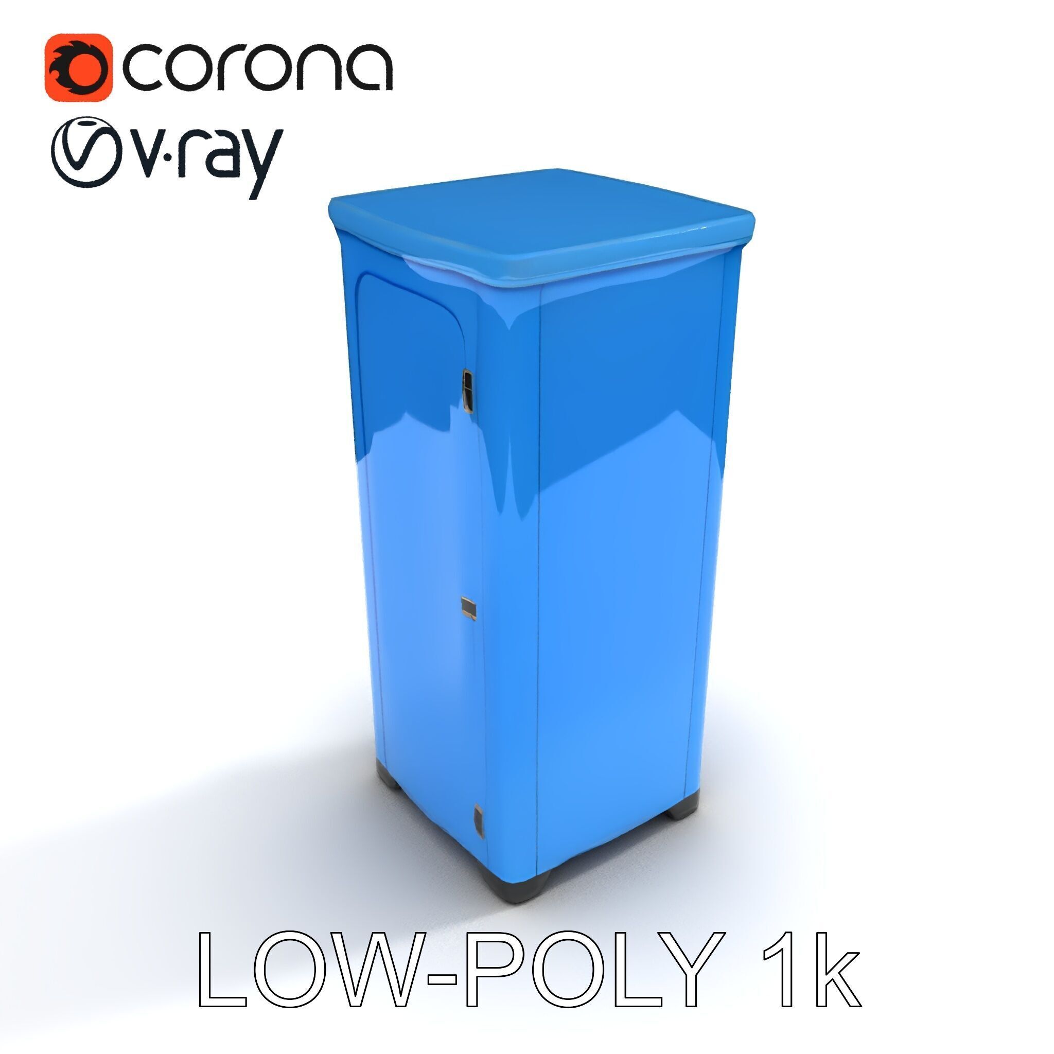 Portable Restroom D Model Pack Low-poly 3D model_12