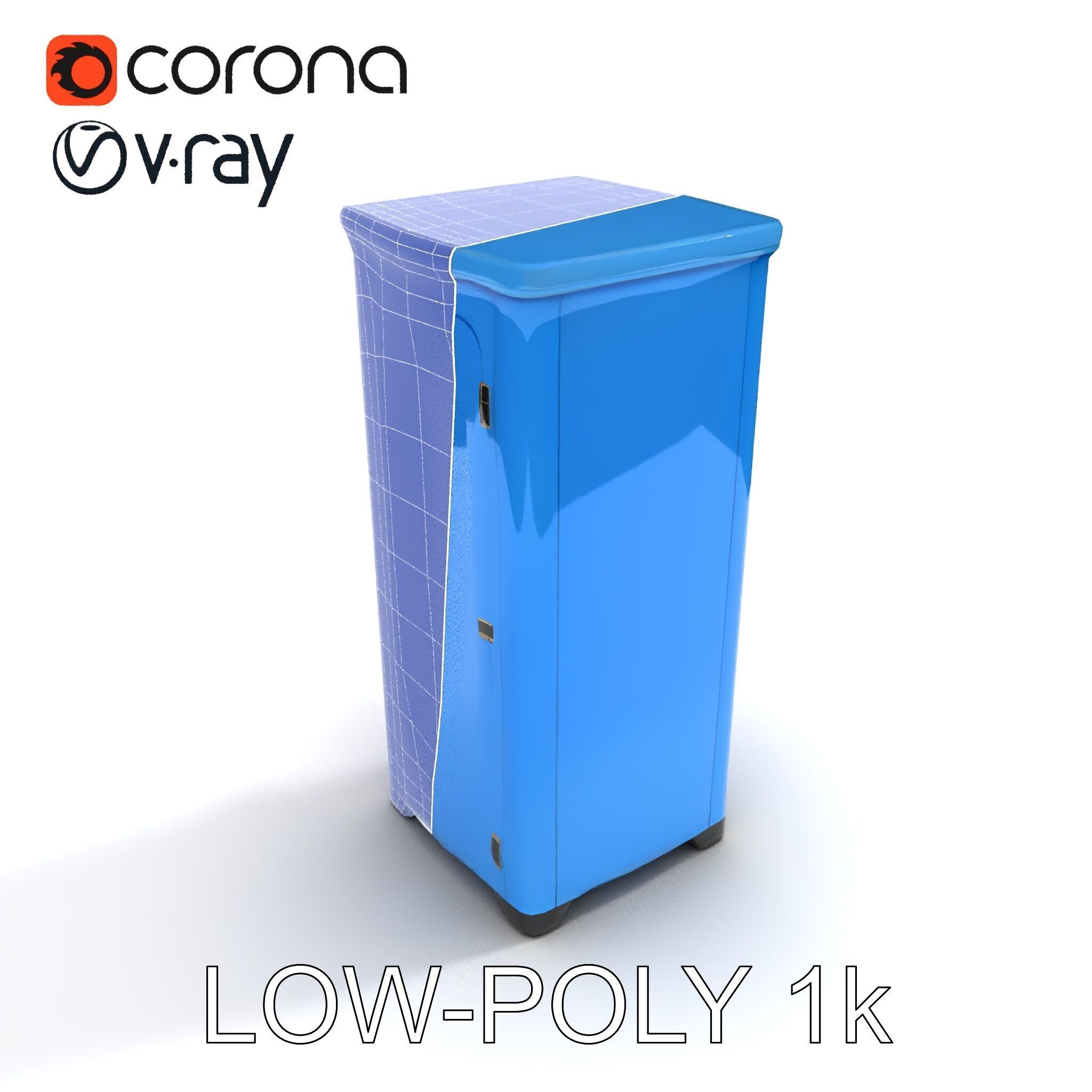 Portable Restroom D Model Pack Low-poly 3D model_7