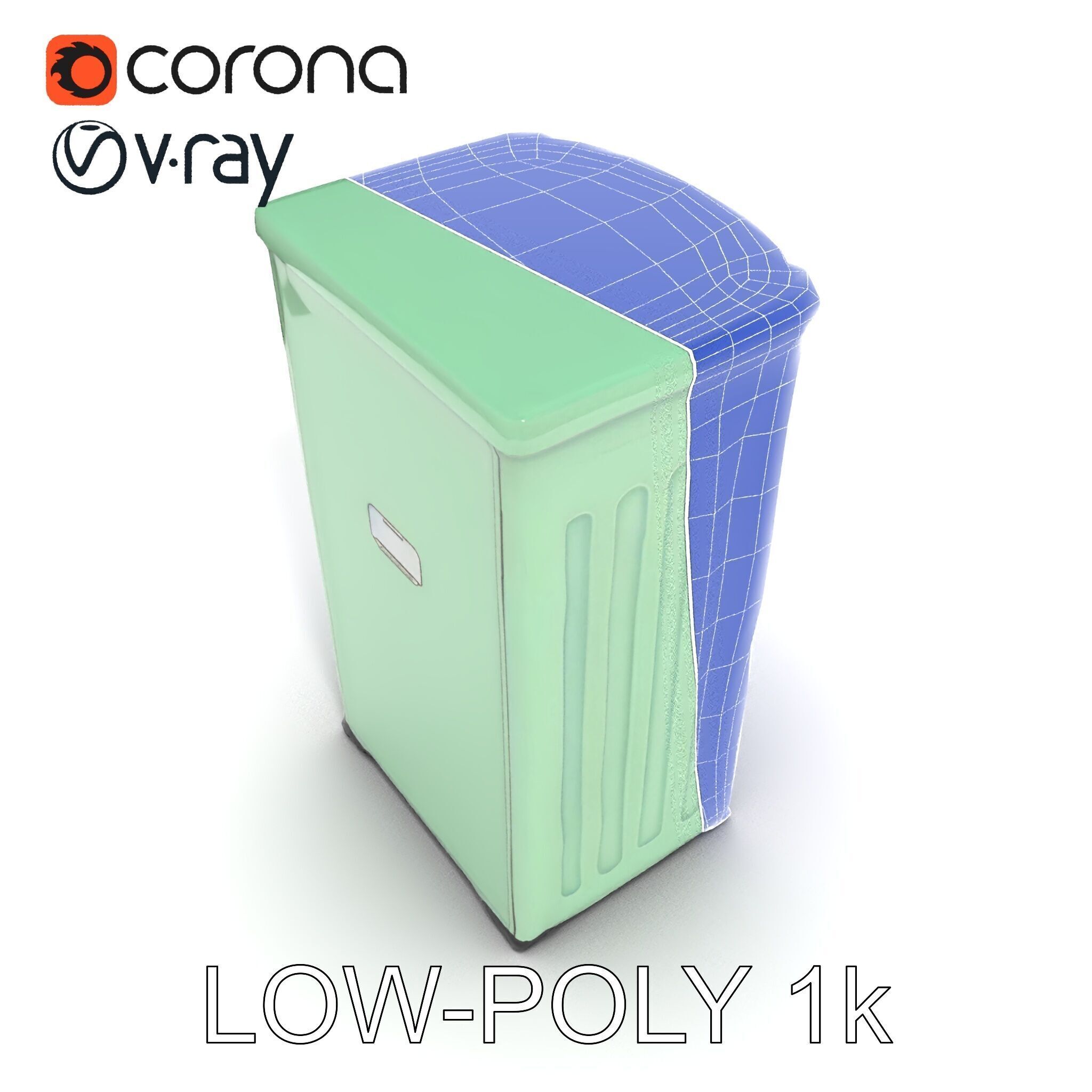 Portable Restroom Model Pack for Urban Scenes Low-poly 3D model_26