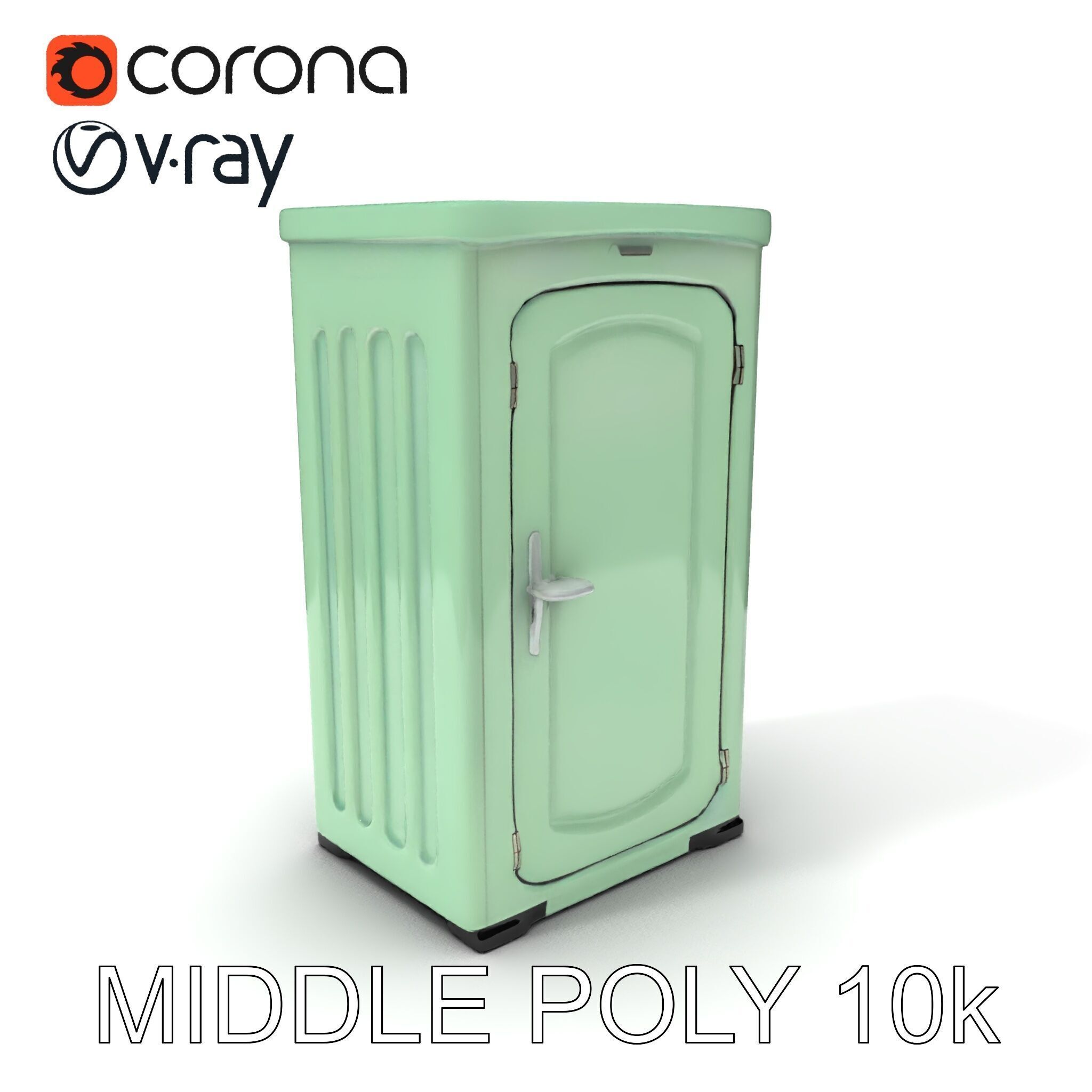 Portable Restroom Model Pack for Urban Scenes Low-poly 3D model_25