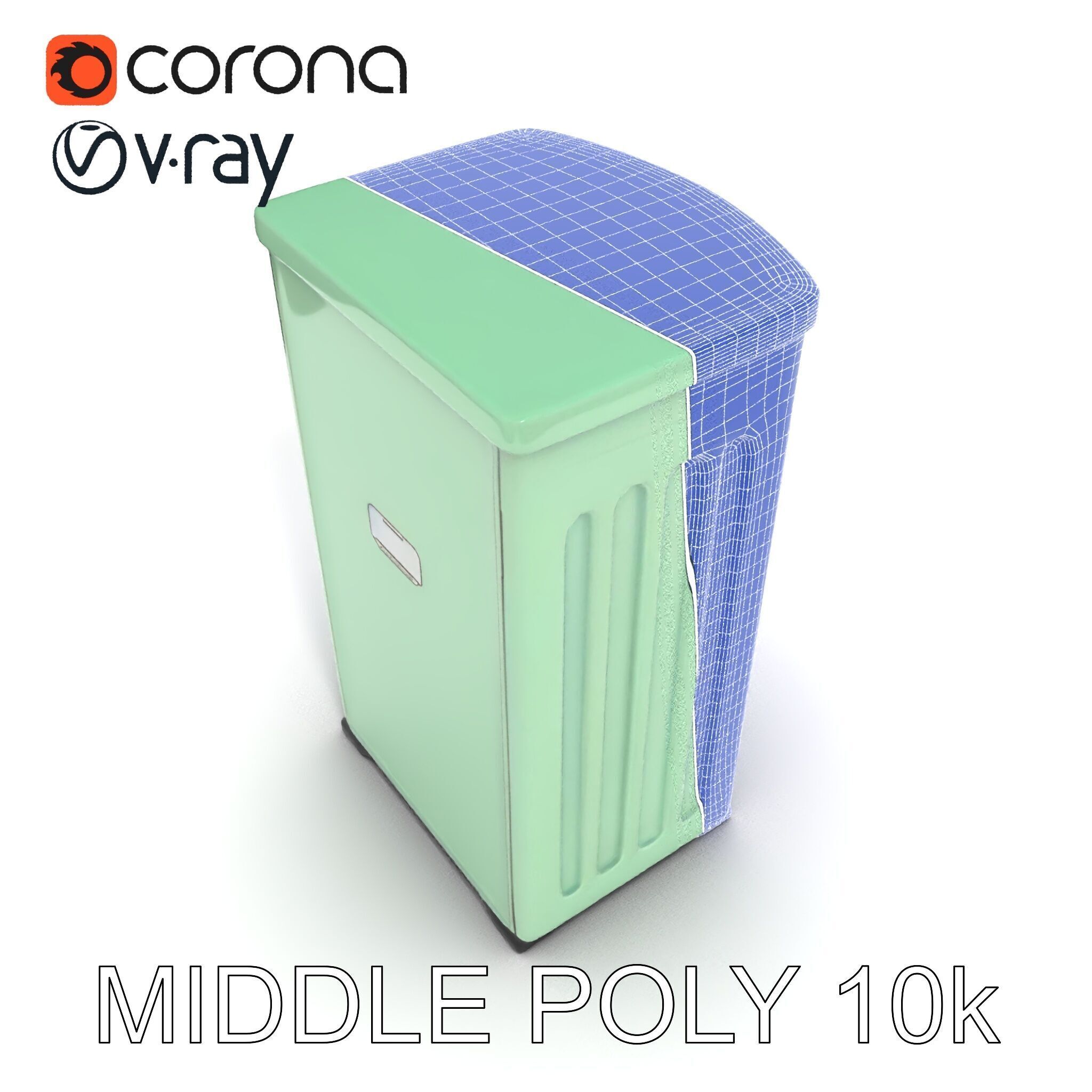 Portable Restroom Model Pack for Urban Scenes Low-poly 3D model_19