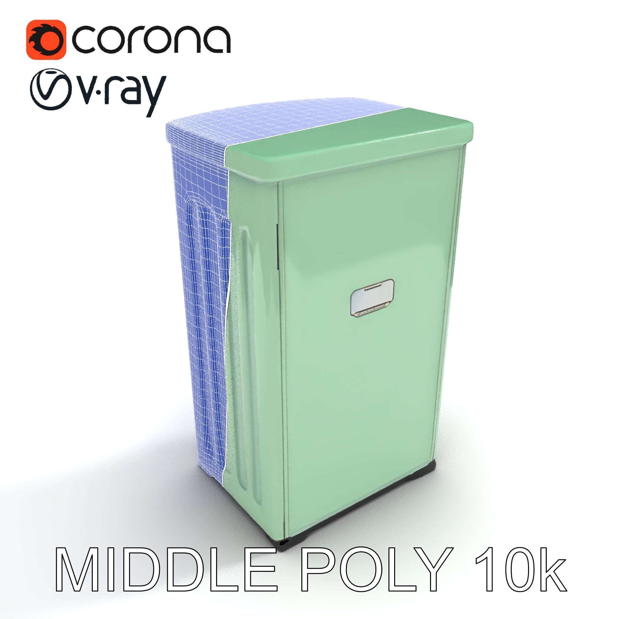 Portable Restroom Model Pack for Urban Scenes Low-poly 3D model_6