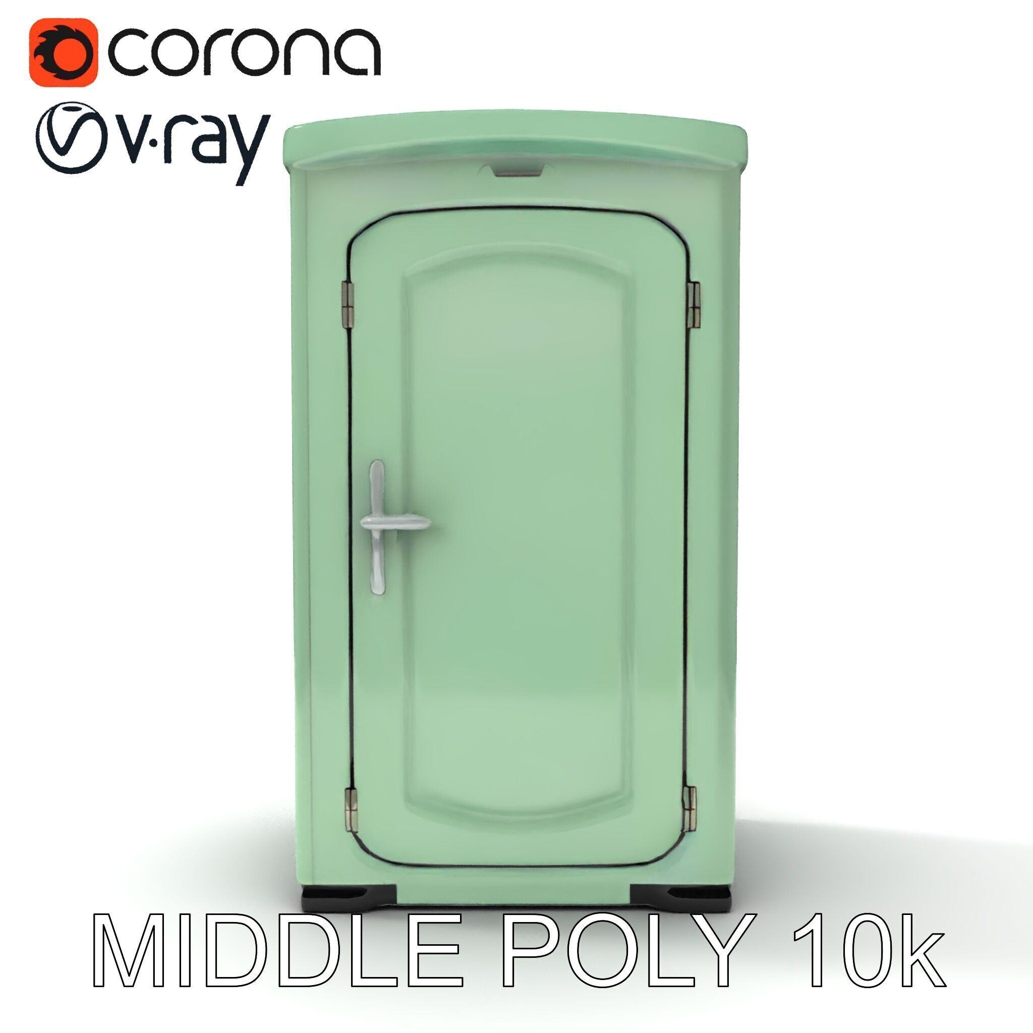 Portable Restroom Model Pack for Urban Scenes Low-poly 3D model_9