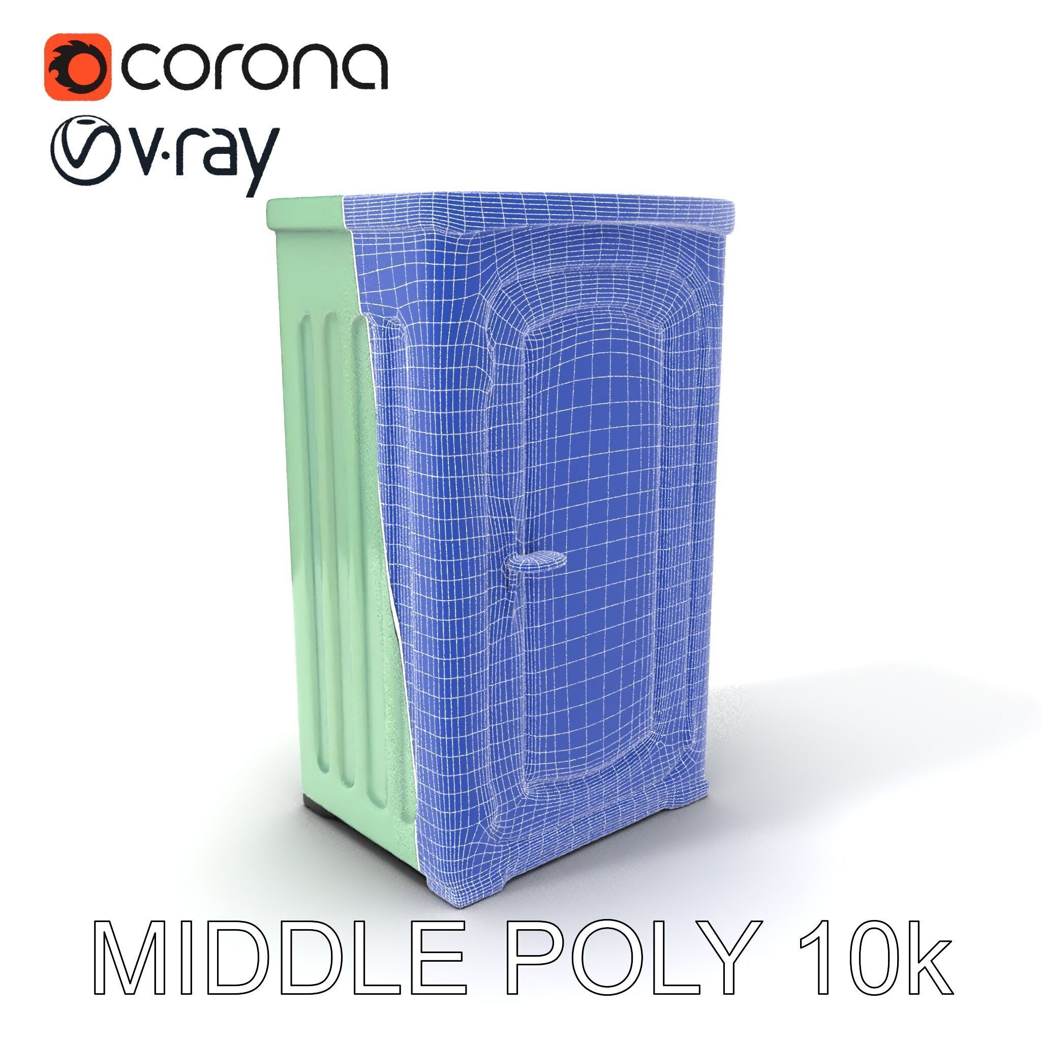 Portable Restroom Model Pack for Urban Scenes Low-poly 3D model_28