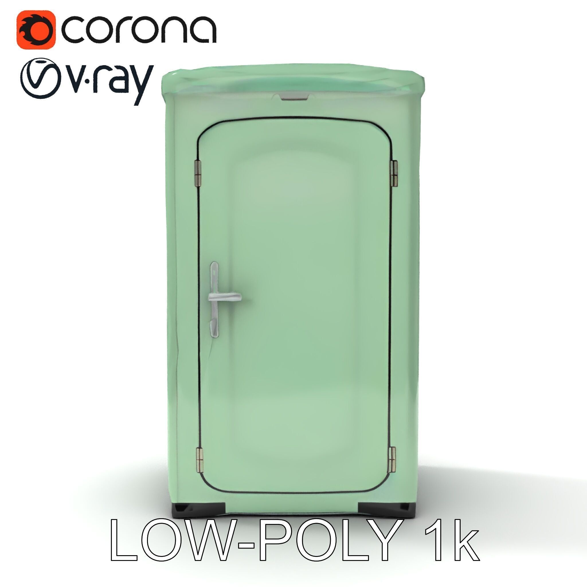 Portable Restroom Model Pack for Urban Scenes Low-poly 3D model_10
