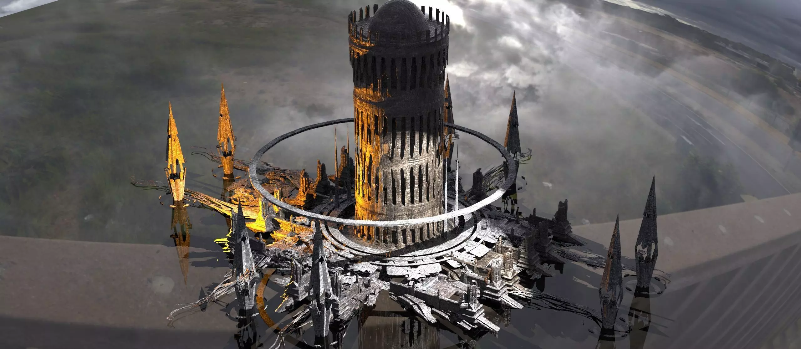 Deacon Sci Fi Palace city 1 3D model_0