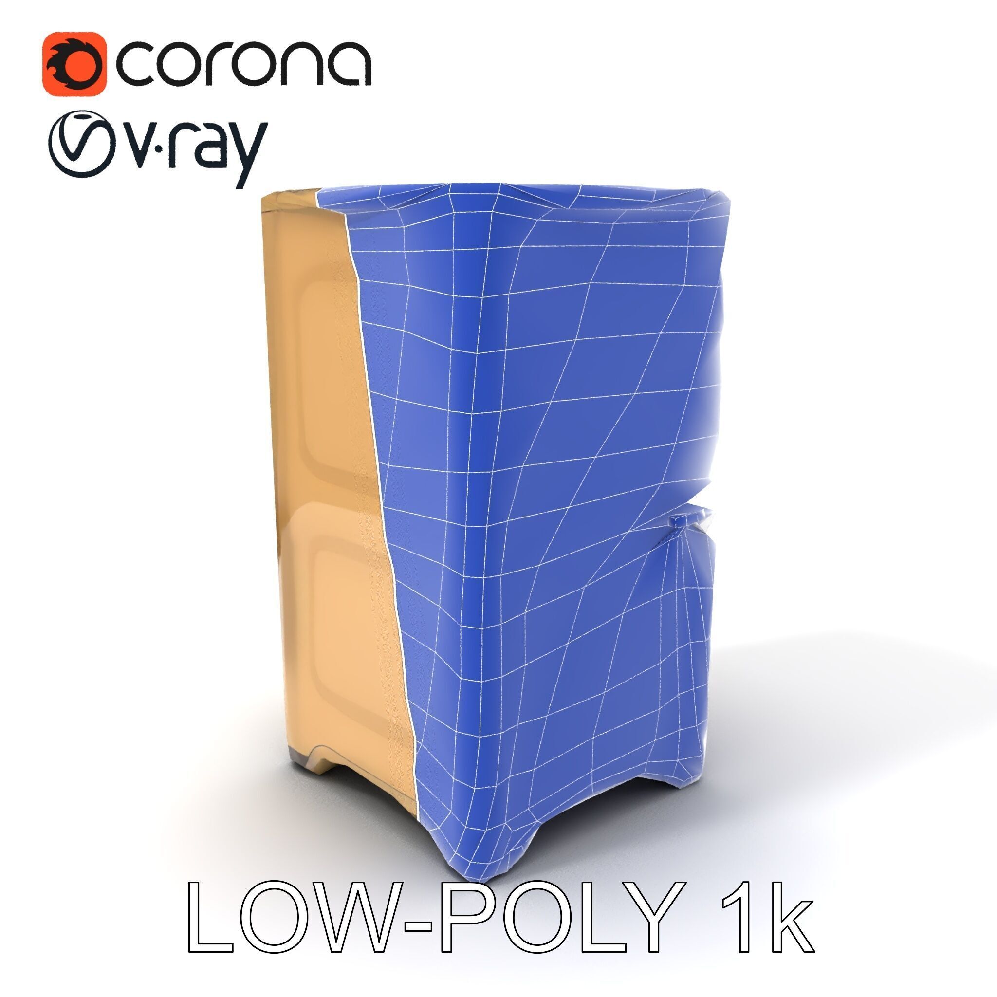 Portable Toilet Model Pack with Detailed Textures and UV Mapping Low-poly 3D model_13