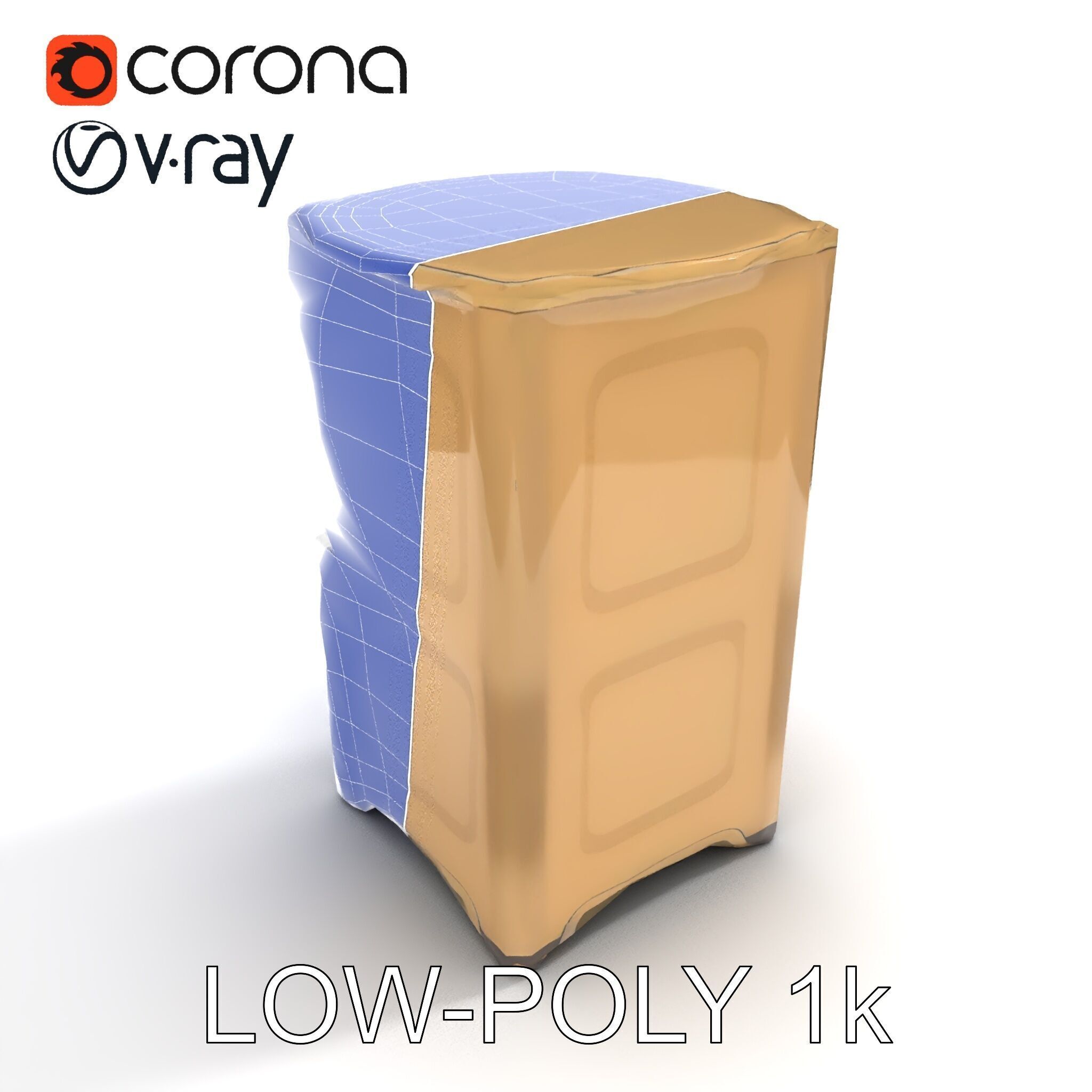 Portable Toilet Model Pack with Detailed Textures and UV Mapping Low-poly 3D model_10