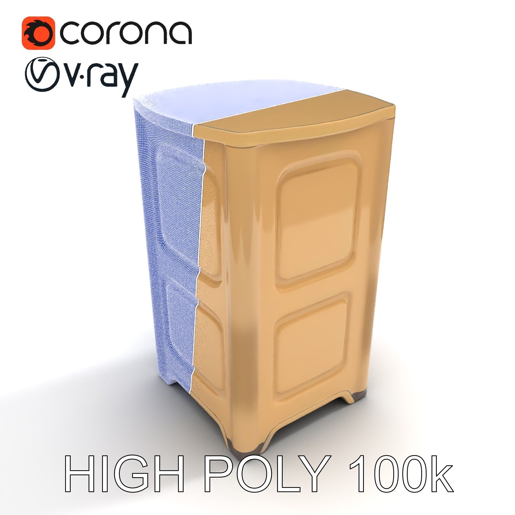 Portable Toilet Model Pack with Detailed Textures and UV Mapping Low-poly 3D model_35