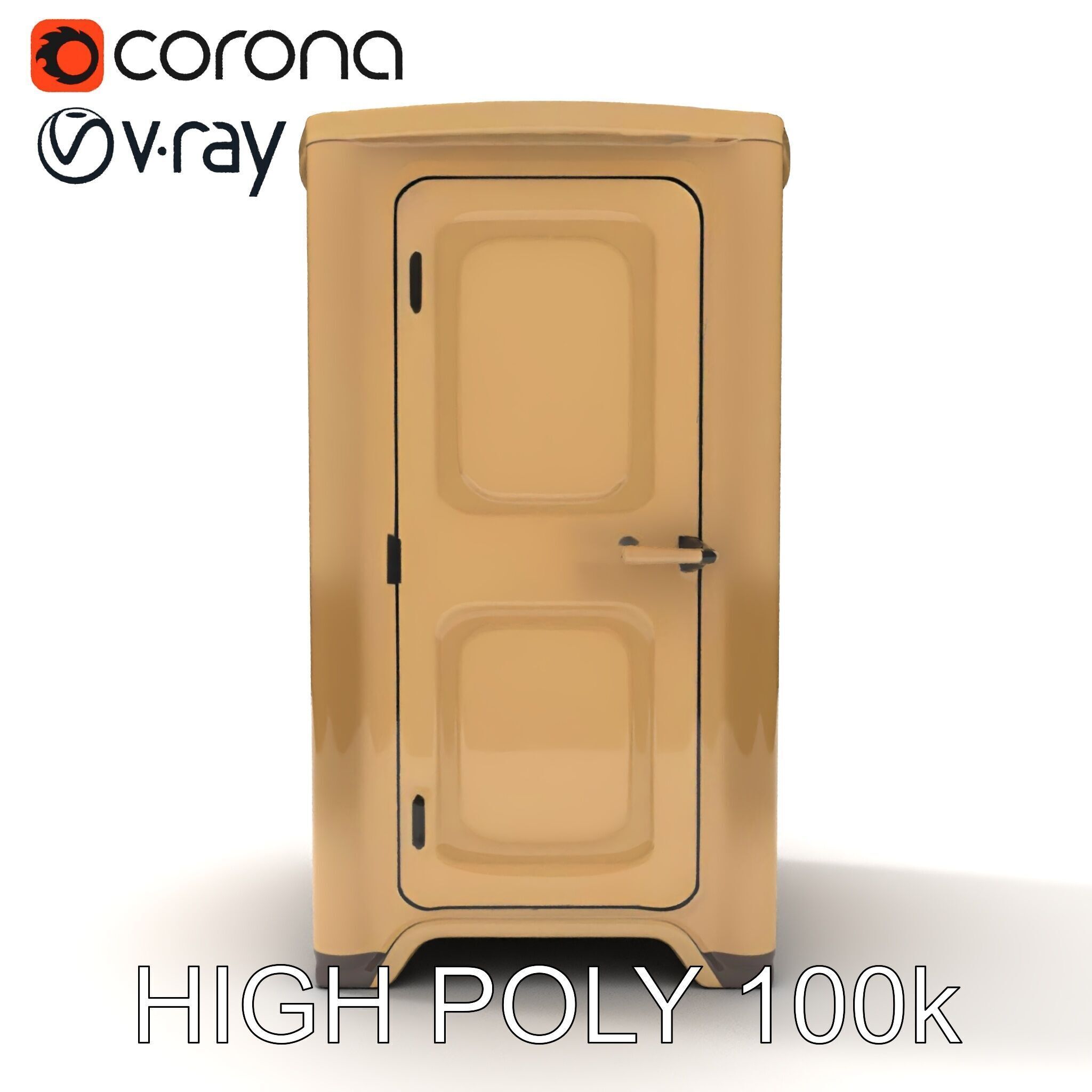 Portable Toilet Model Pack with Detailed Textures and UV Mapping Low-poly 3D model_8