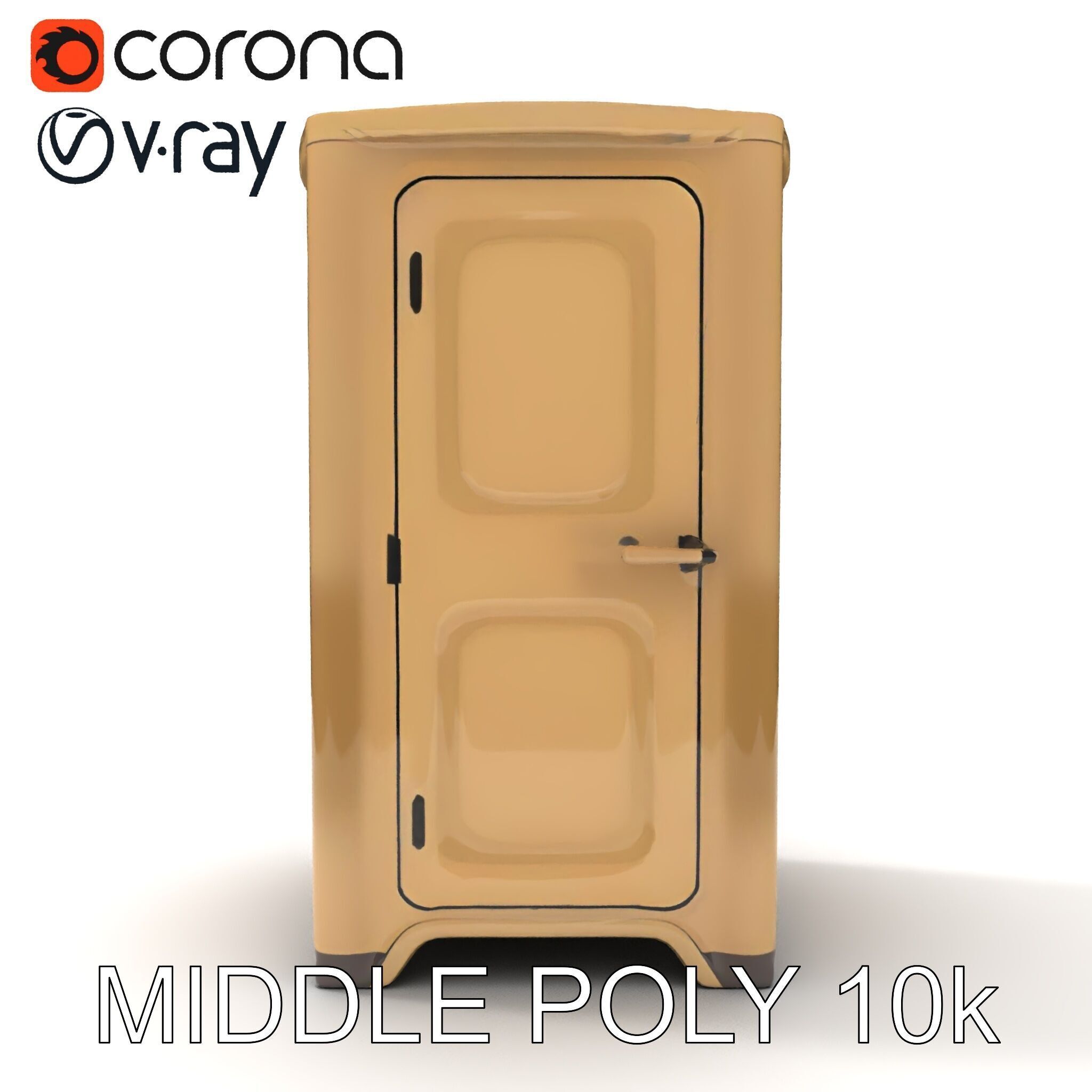 Portable Toilet Model Pack with Detailed Textures and UV Mapping Low-poly 3D model_33