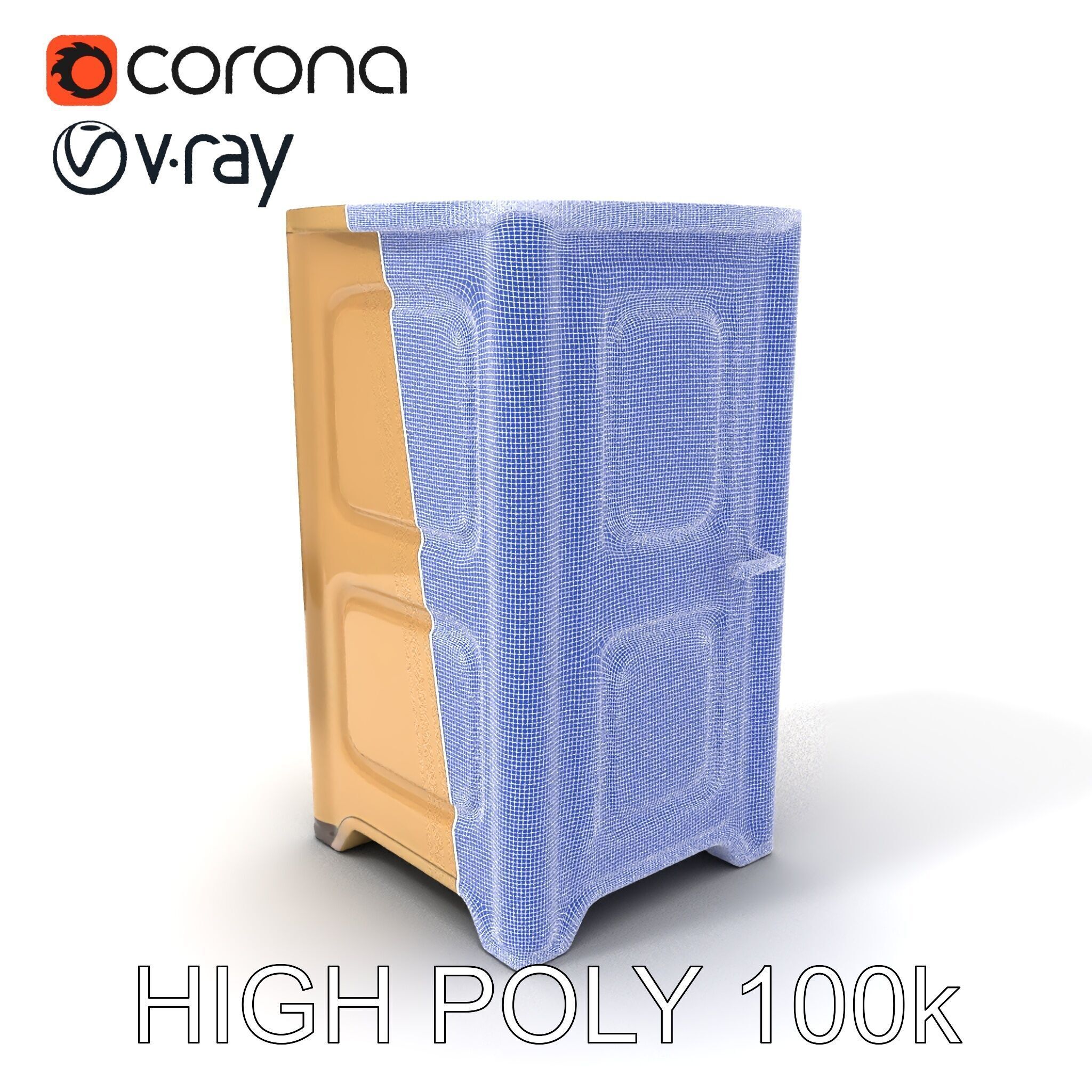 Portable Toilet Model Pack with Detailed Textures and UV Mapping Low-poly 3D model_3