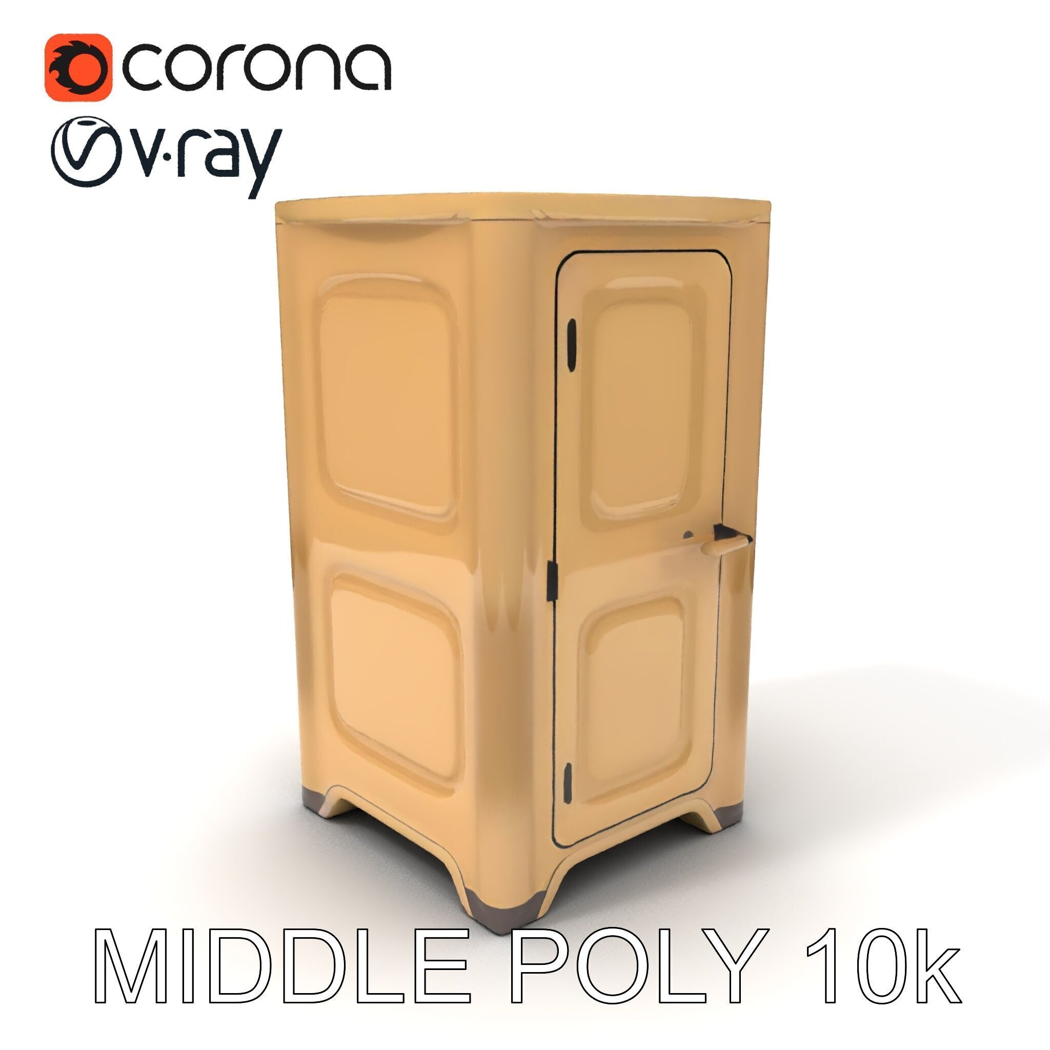 Portable Toilet Model Pack with Detailed Textures and UV Mapping Low-poly 3D model_28