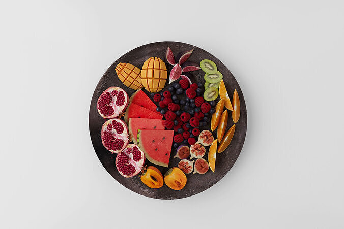 Fruit Platter 3D model 4