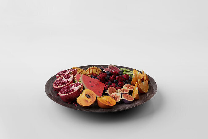 Fruit Platter 3D model 2