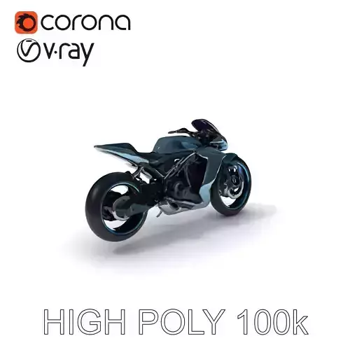 Futuristic Motorcycle Model Pack with High Detail