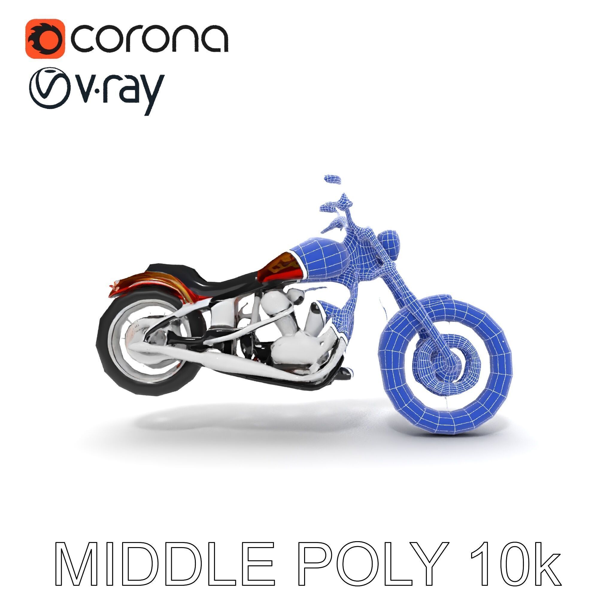 Custom Motorcycle D Model Pack Low-poly 3D model_33