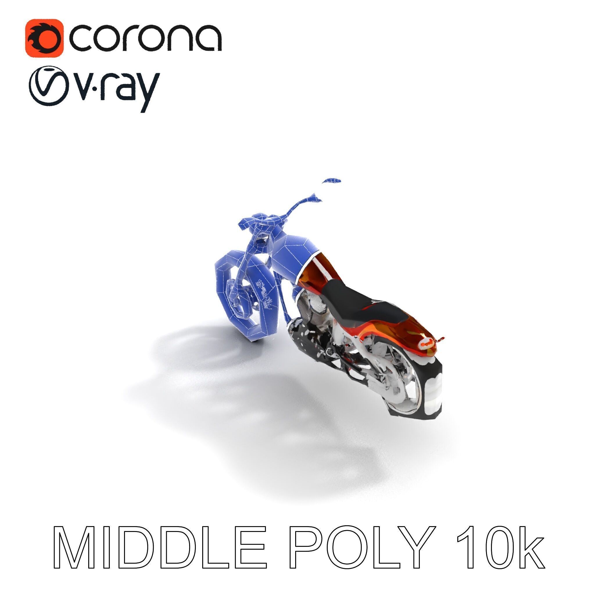 Custom Motorcycle D Model Pack Low-poly 3D model_34