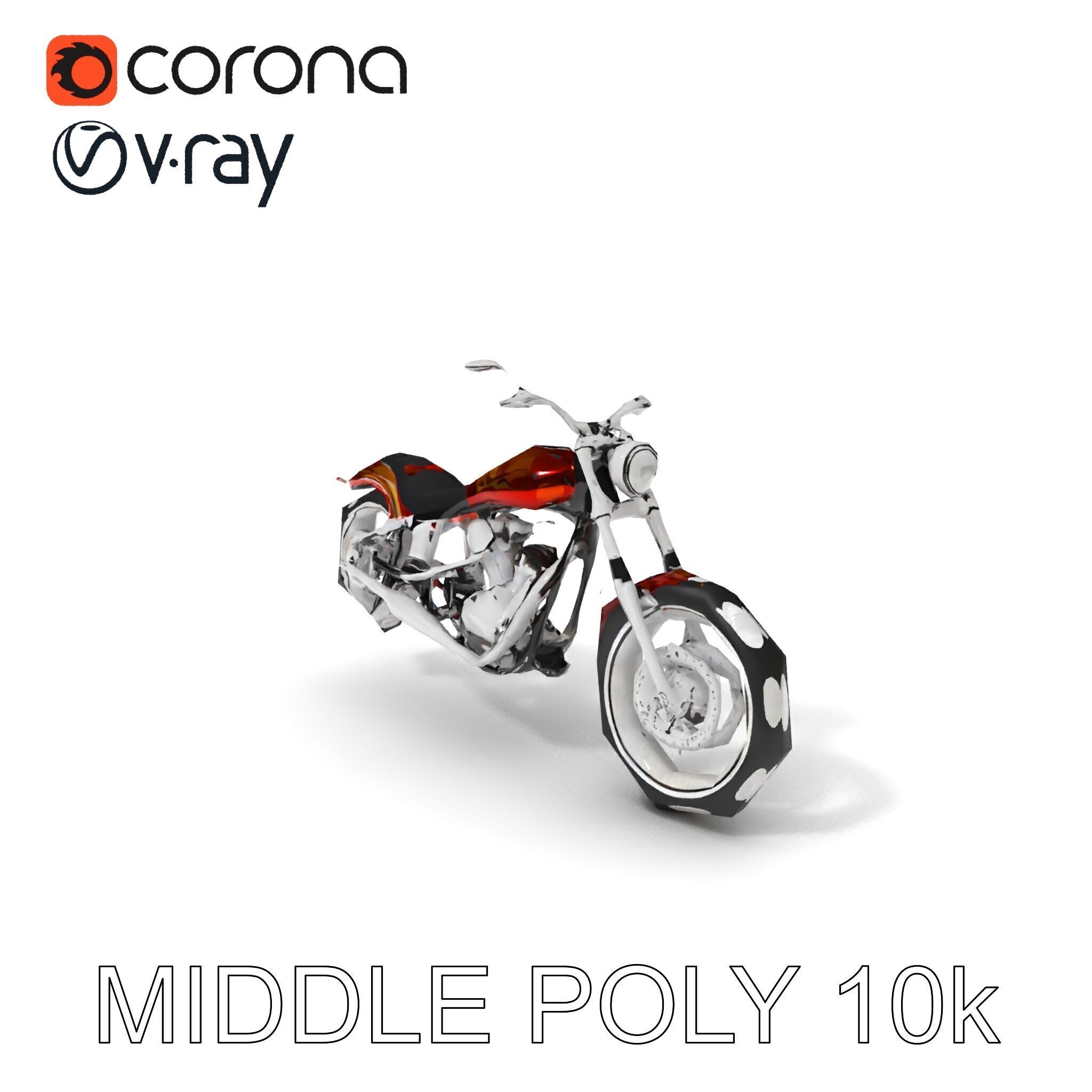 Custom Motorcycle D Model Pack Low-poly 3D model_7