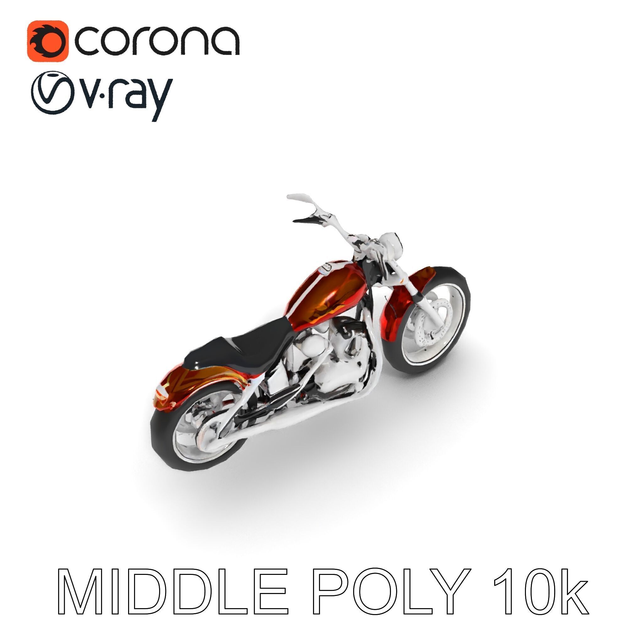 Custom Motorcycle D Model Pack Low-poly 3D model_19