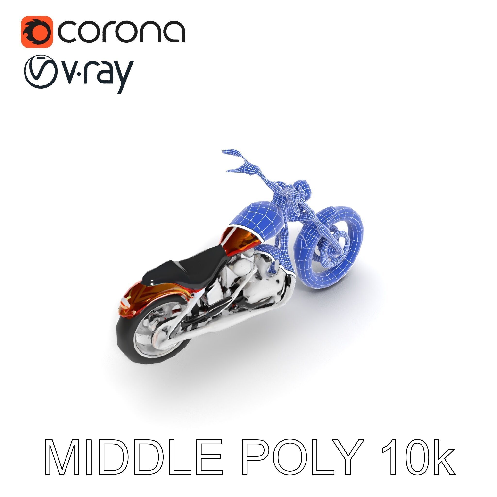 Custom Motorcycle D Model Pack Low-poly 3D model_22