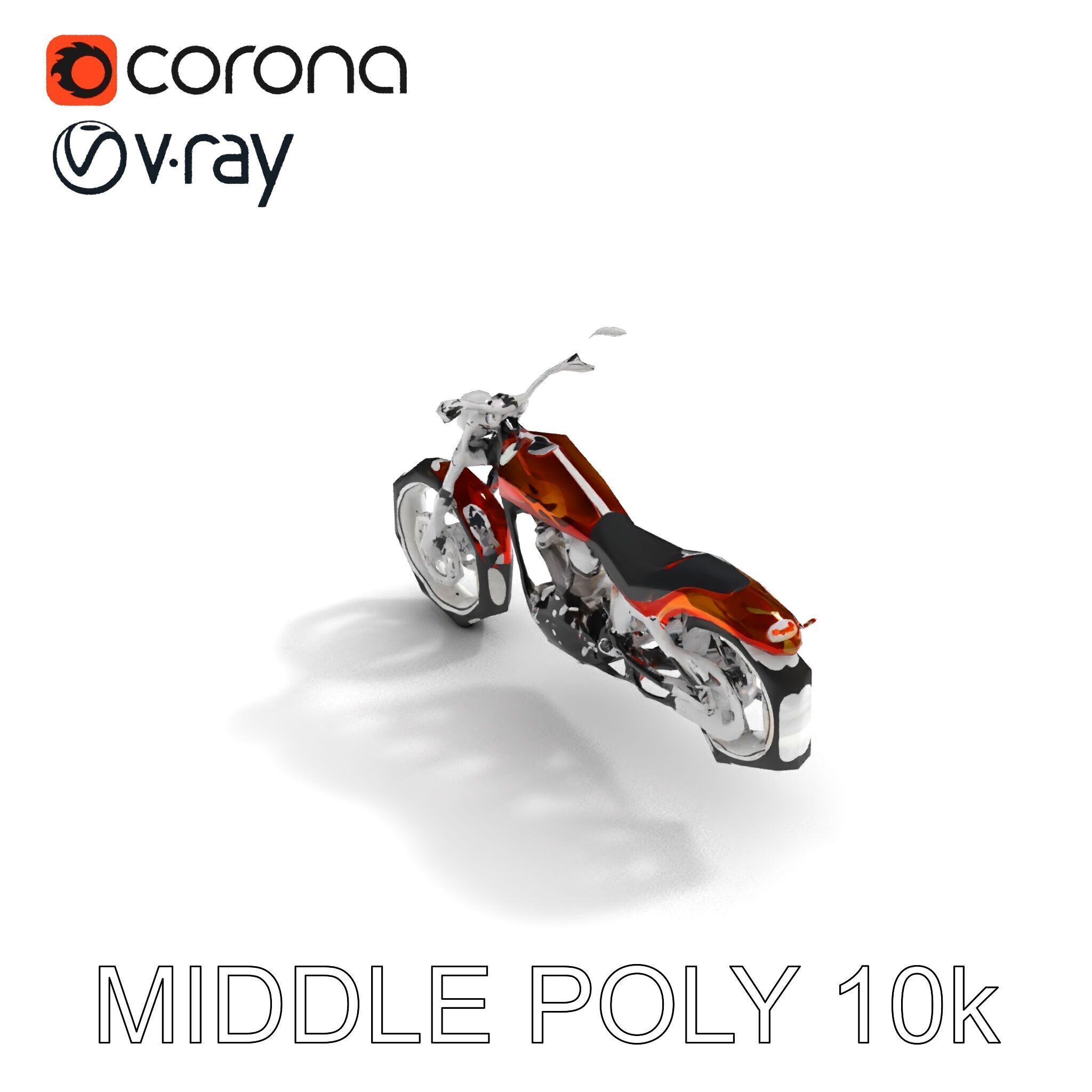 Custom Motorcycle D Model Pack Low-poly 3D model_12