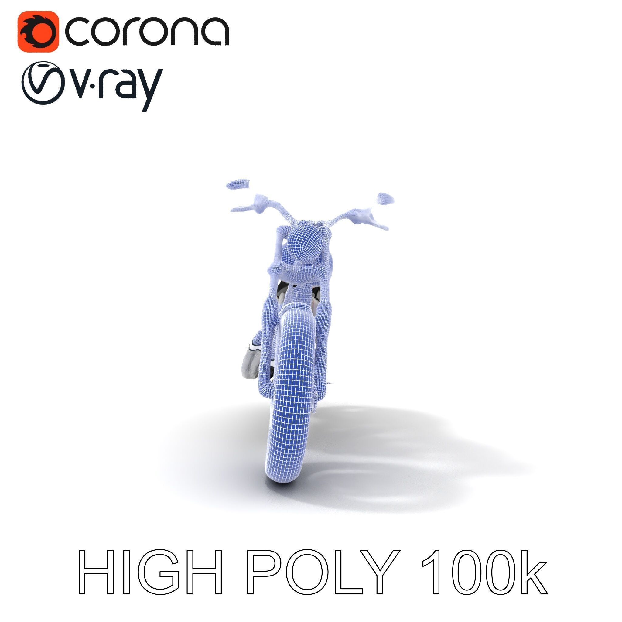 Custom Motorcycle D Model Pack Low-poly 3D model_21