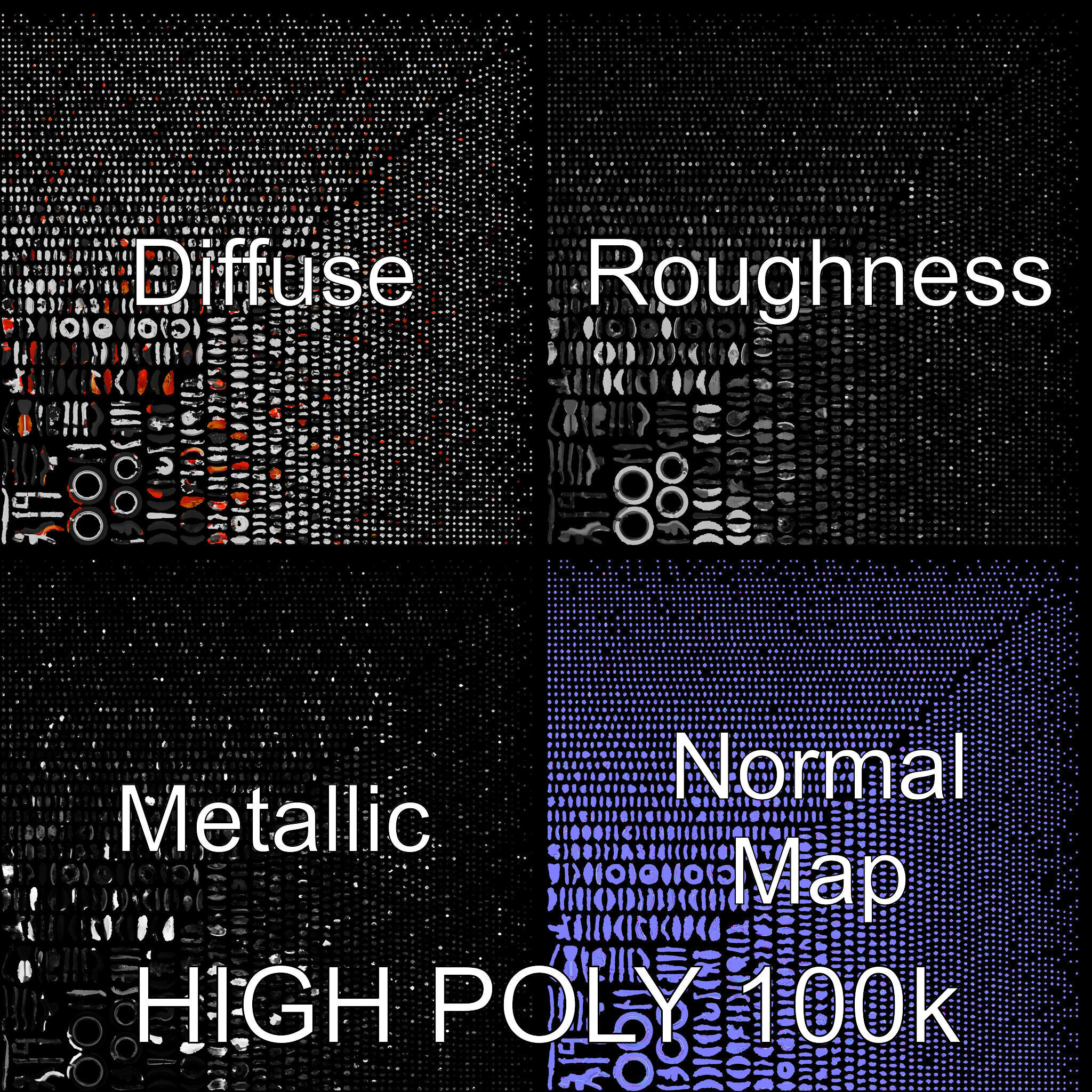 Custom Motorcycle D Model Pack Low-poly 3D model_2