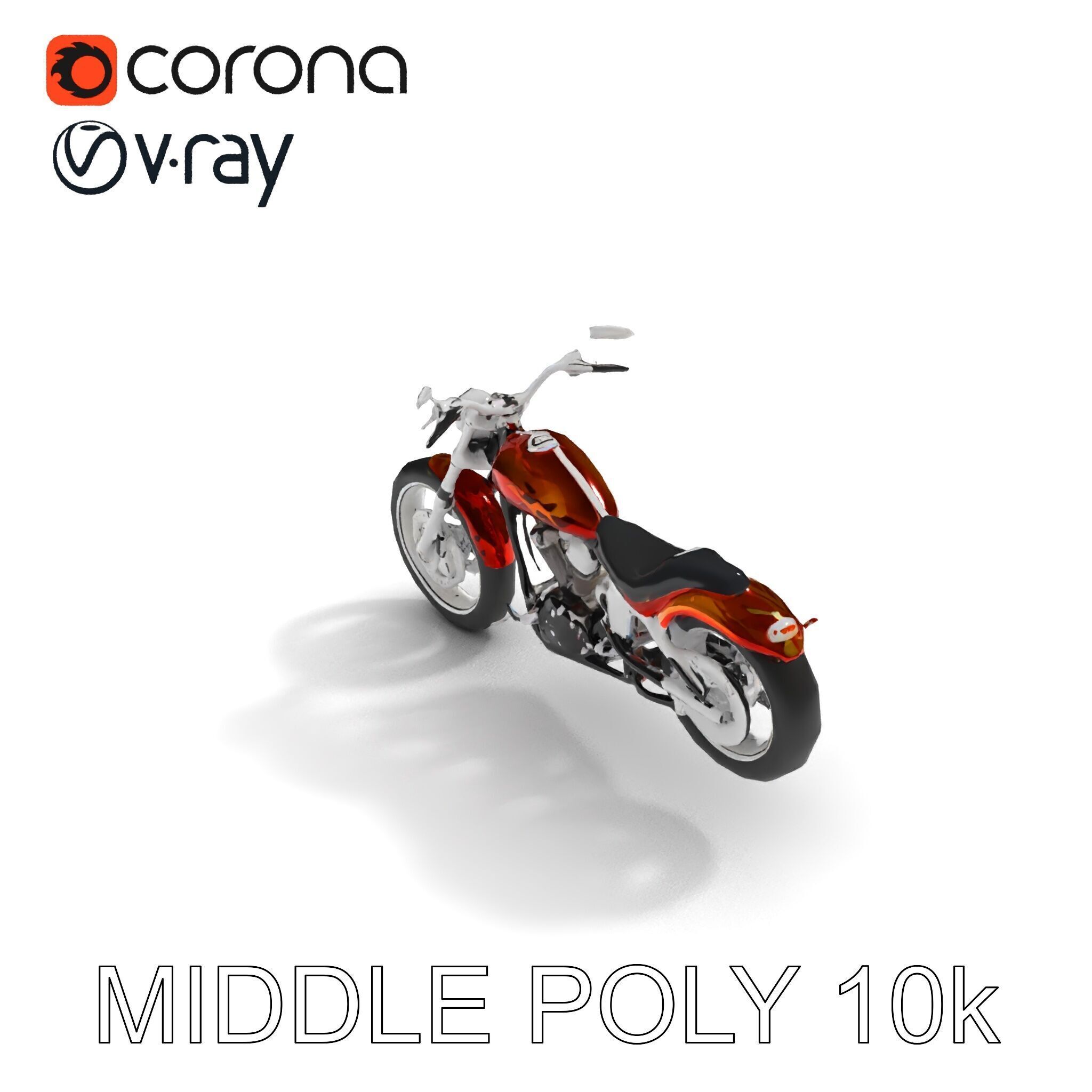 Custom Motorcycle D Model Pack Low-poly 3D model_25
