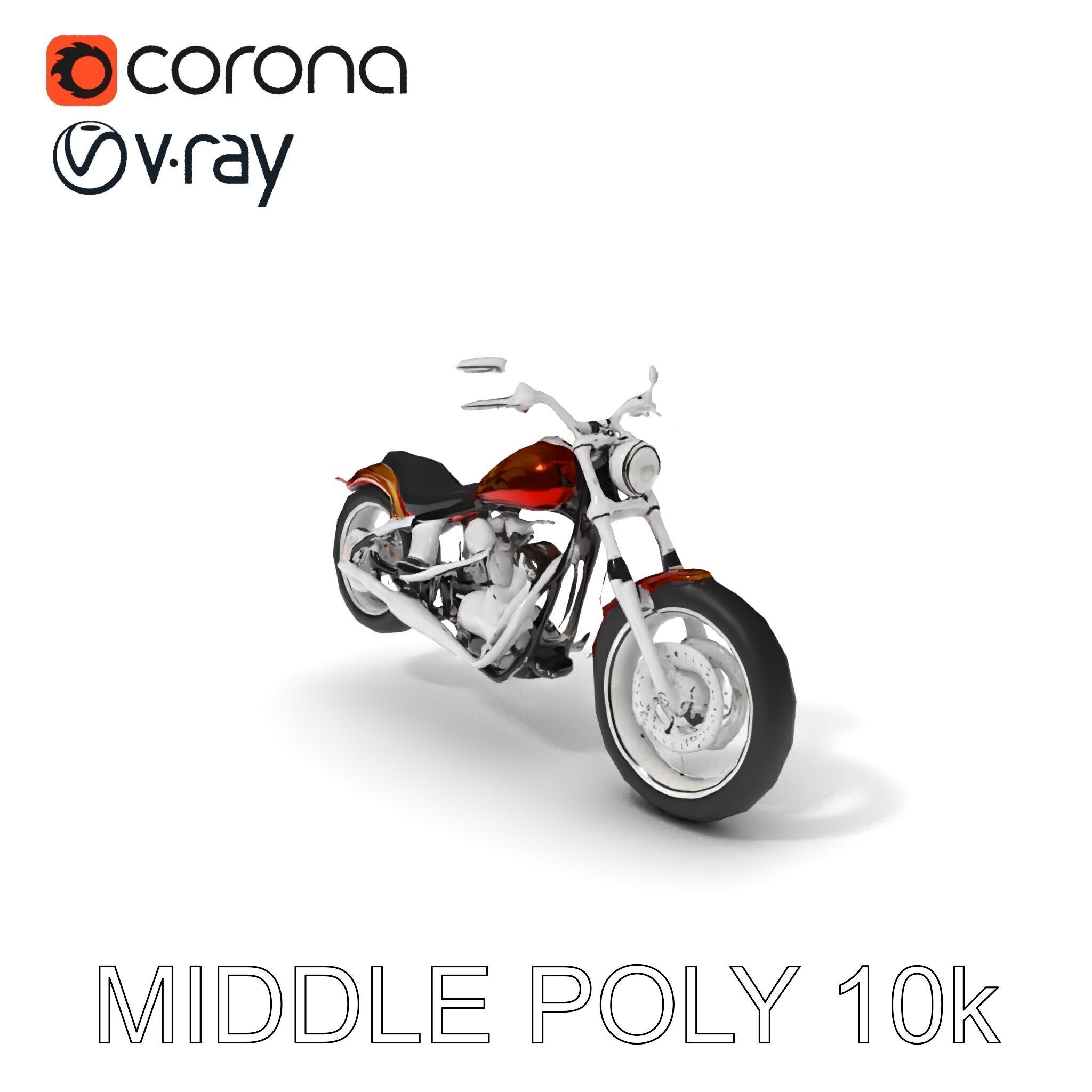 Custom Motorcycle D Model Pack Low-poly 3D model_6