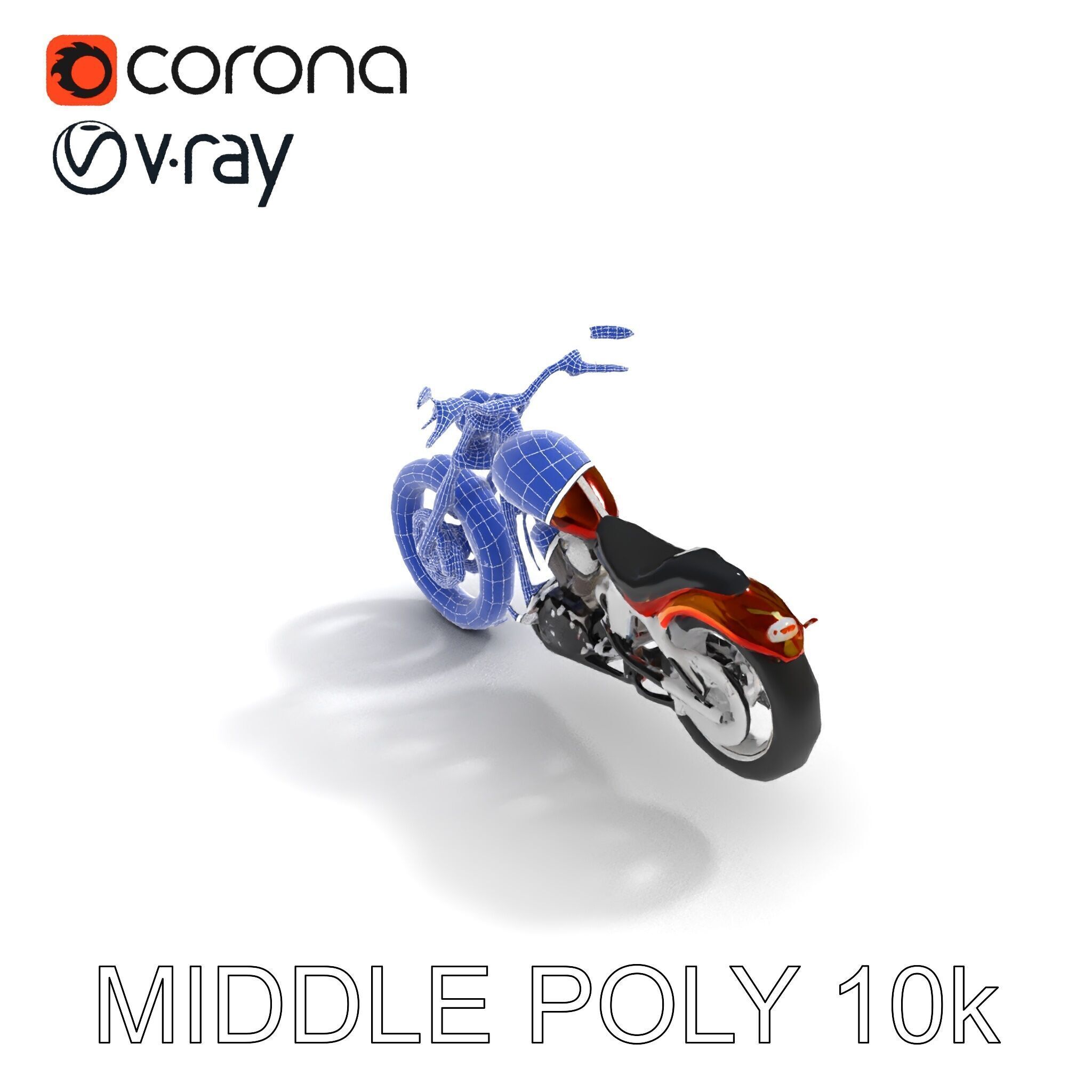 Custom Motorcycle D Model Pack Low-poly 3D model_30