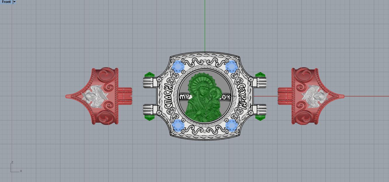 Saint Maria Icon 53208 3D print model_9