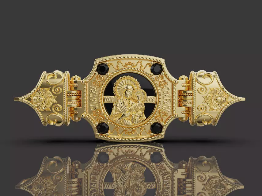 Saint Maria Icon 53208 3D print model_0