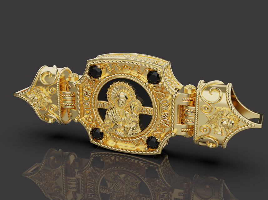 Saint Maria Icon 53208 3D print model_5