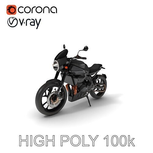 Motorcycle Model Pack with Detailed Components Low-poly 3D model