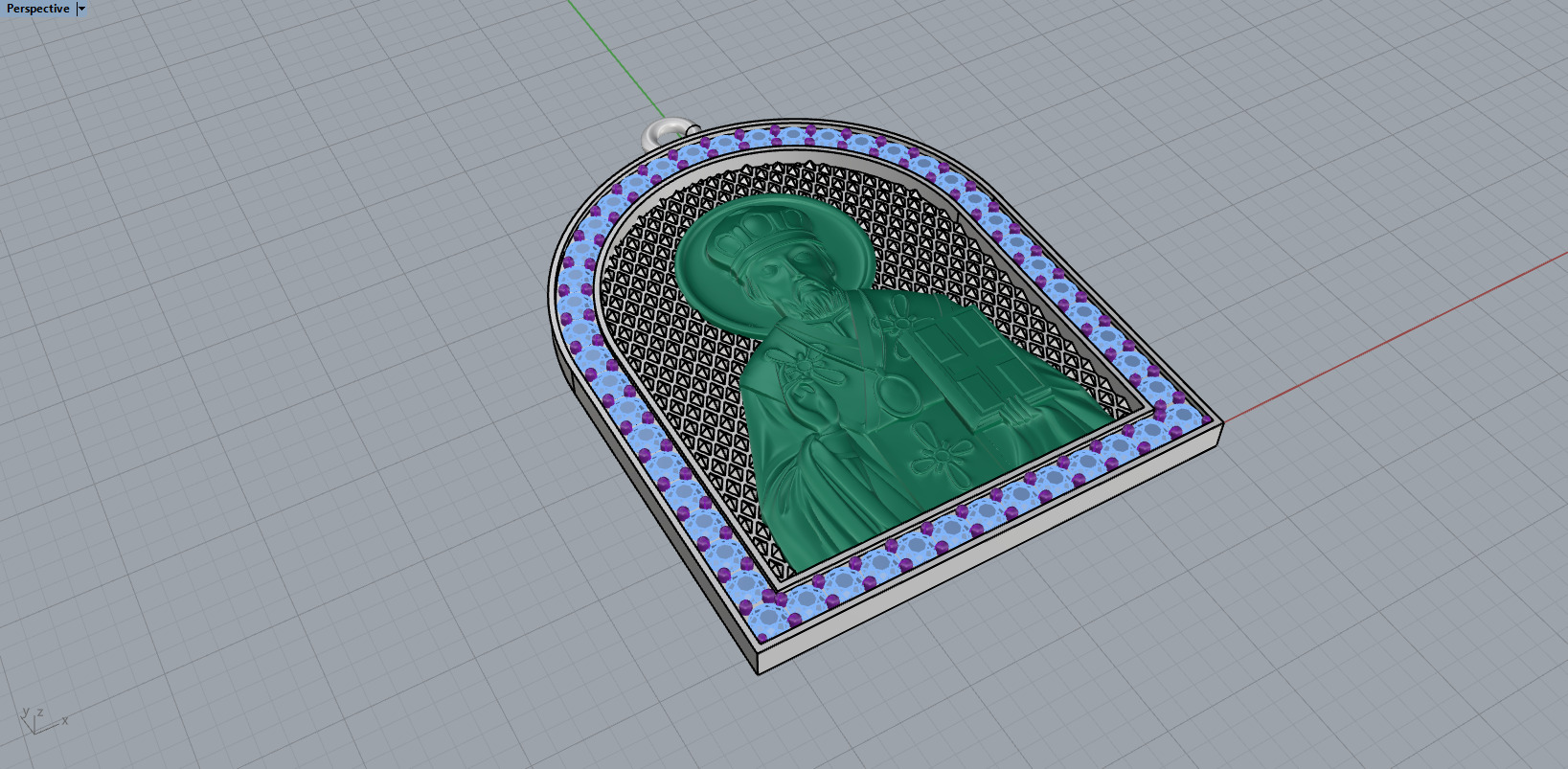 Saint Nicholas Pendant 51130 3D print model_6
