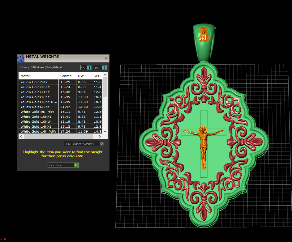 Christ Pantocrator and Jesus Pendant 30851 3D print model_3