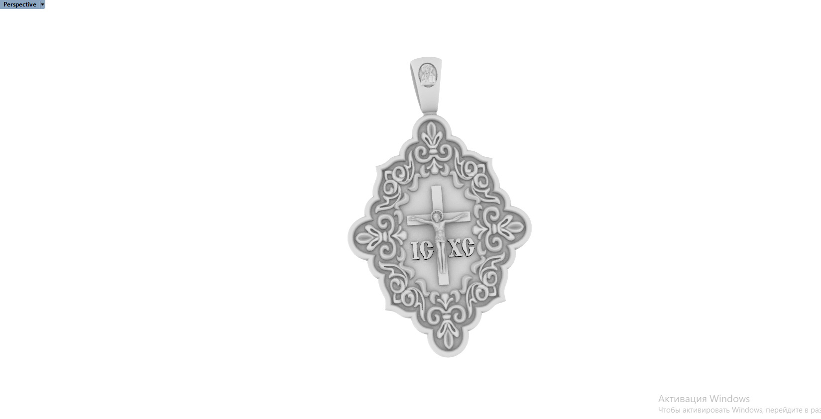Christ Pantocrator and Jesus Pendant 30851 3D print model_4