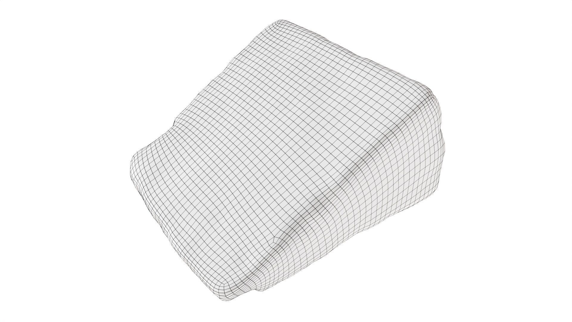 Blue cheese piece Low-poly 3D model_6