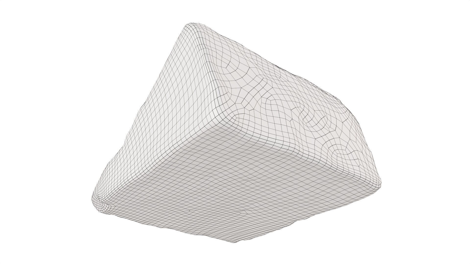 Blue cheese piece Low-poly 3D model_7