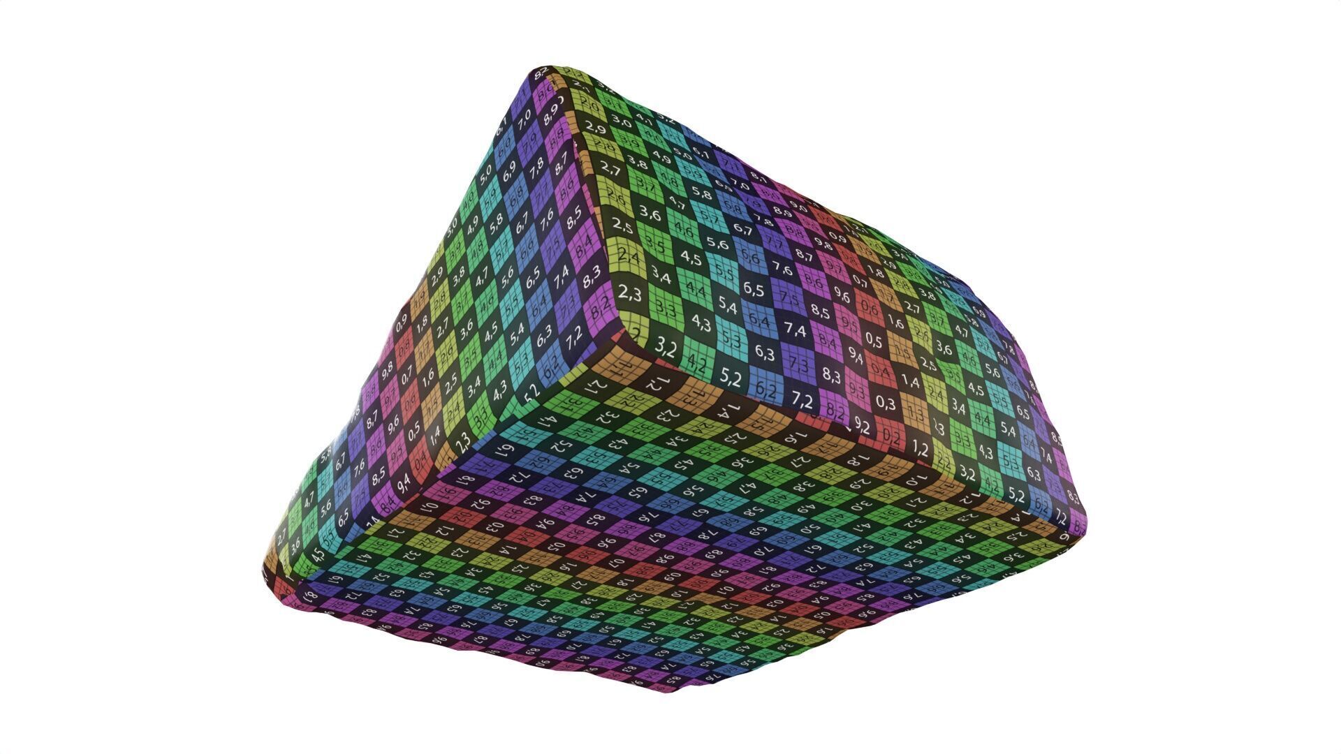 Blue cheese piece Low-poly 3D model_9