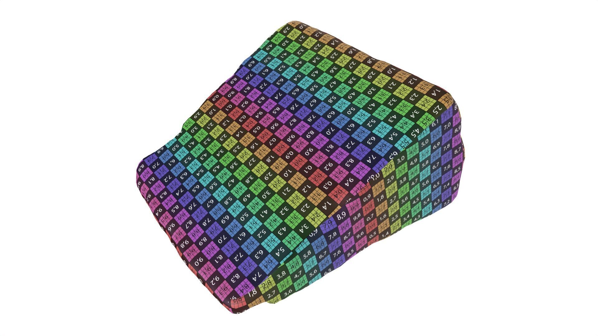 Blue cheese piece Low-poly 3D model_8