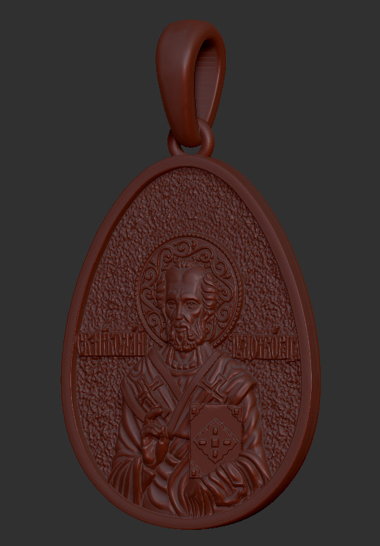 Saint Nicholas Pendant 30356 3D print model_6