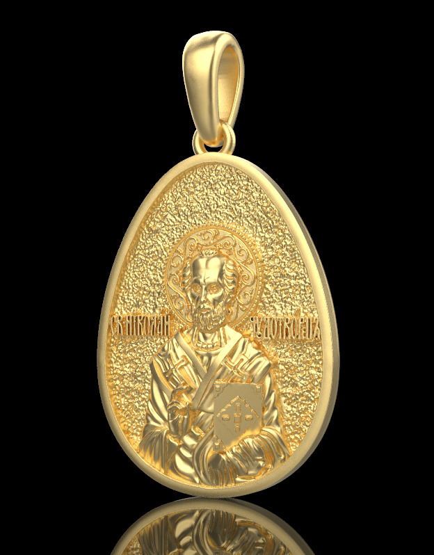 Saint Nicholas Pendant 30356 3D print model_1
