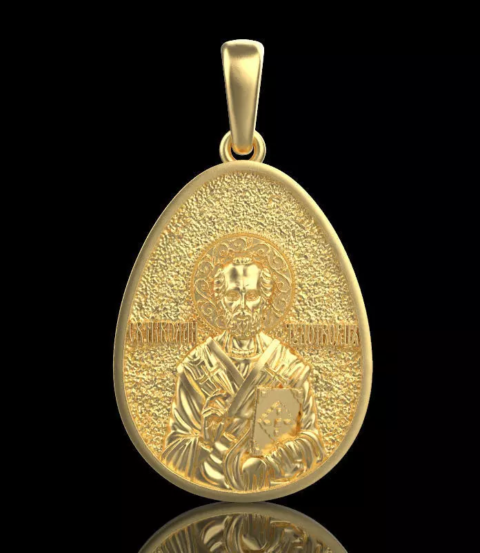 Saint Nicholas Pendant 30356 3D print model_0