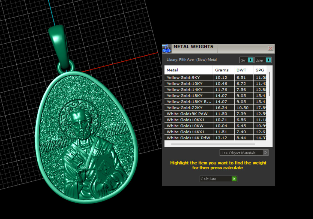 Saint Nicholas Pendant 30356 3D print model_10